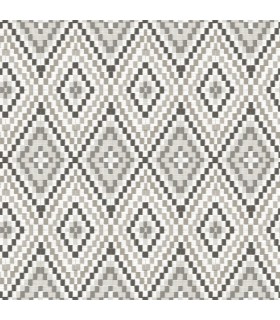 3118-12714 - Birch and Sparrow Wallpaper by Chesapeake-Ganado Ikat