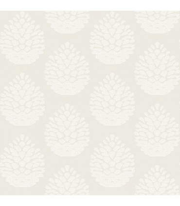 3118-25090 - Birch and Sparrow Wallpaper by Chesapeake-Totem Pinecone