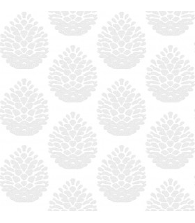 3118-25091 - Birch and Sparrow Wallpaper by Chesapeake-Totem Pinecone