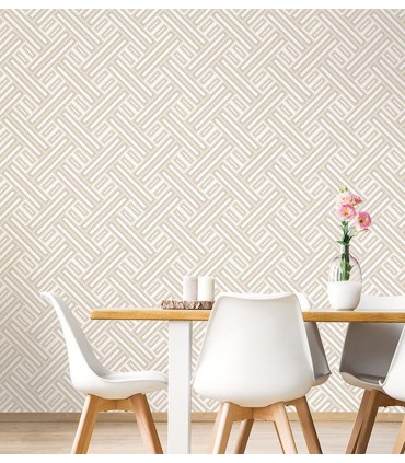 GX37606 - Geometrix Wallpaper by Norwall-Geometric Weave