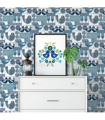 2821-25113 - Folklore Wallpaper by A Street Prints - Hennika Patchwork