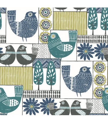 2821-25114 - Folklore Wallpaper by A Street Prints - Hennika Patchwork