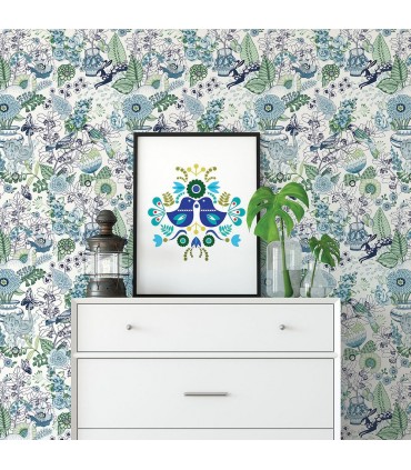 2821-12804 - Folklore Wallpaper by A Street Prints - Whimsy Fauna