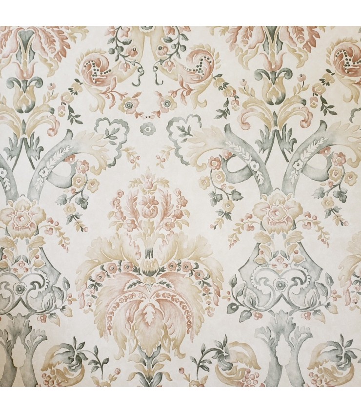 SD26592 Green and Gold Damask Wallpaper Special