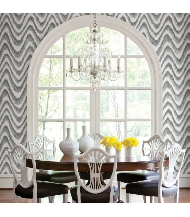 2901-25407 - Perennial Wallpaper by A Street-Bargello Faux Grasscloth Wave