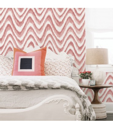 2901-25405 - Perennial Wallpaper by A Street-Bargello Faux Grasscloth Wave