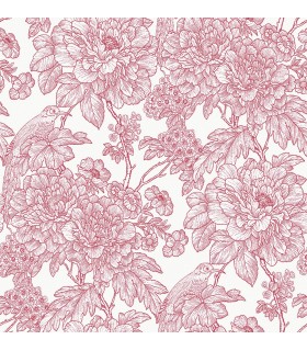 2901-25410 - Perennial Wallpaper by A Street-Birds of Paraside Breeze Floral