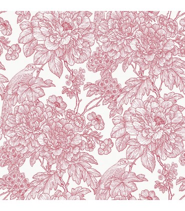 2901-25410 - Perennial Wallpaper by A Street-Birds of Paraside Breeze Floral