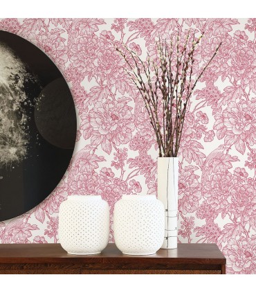 2901-25410 - Perennial Wallpaper by A Street-Birds of Paraside Breeze Floral