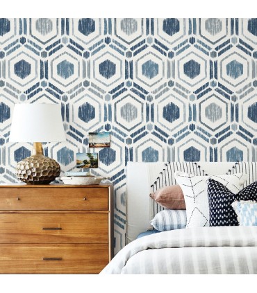 2901-25433 - Perennial Wallpaper by A Street-Borneo Geometric