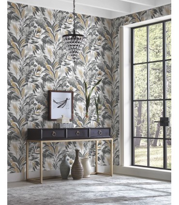 CY1567 - Conservatory Wallpaper by York-Palm Silhouette