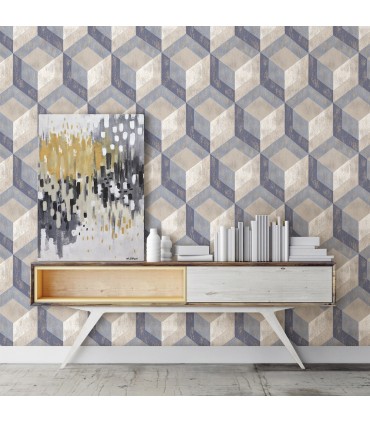 2922-22311-Trilogy Wallpaper by A Street-Clarabelle Rustic Wood Tile