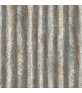 2922-22333 - Trilogy Wallpaper by A Street-Kirkland Corrugated Metal