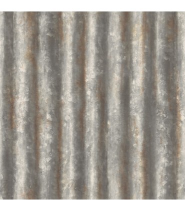 2922-22333 - Trilogy Wallpaper by A Street-Kirkland Corrugated Metal