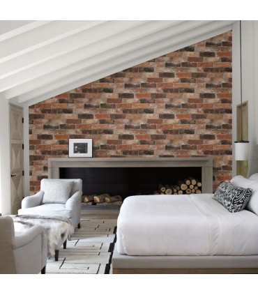 2922-22300 - Trilogy Wallpaper by A Street-Rustin Reclaimed Bricks