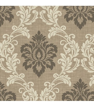 2765-BW40101 - GeoTex Wallpaper by Kenneth James-Adela Twill Damask