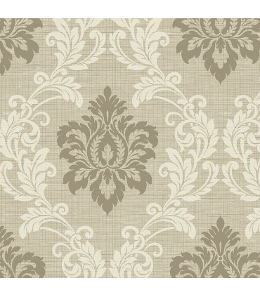 2765-BW40105 - GeoTex Wallpaper by Kenneth James-Adela Twill Damask
