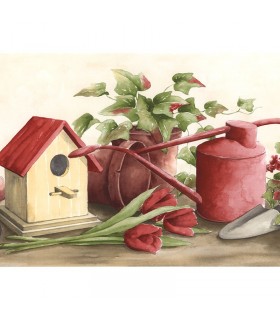 KK79370 - Birdhouse and Garden Tools Border Special