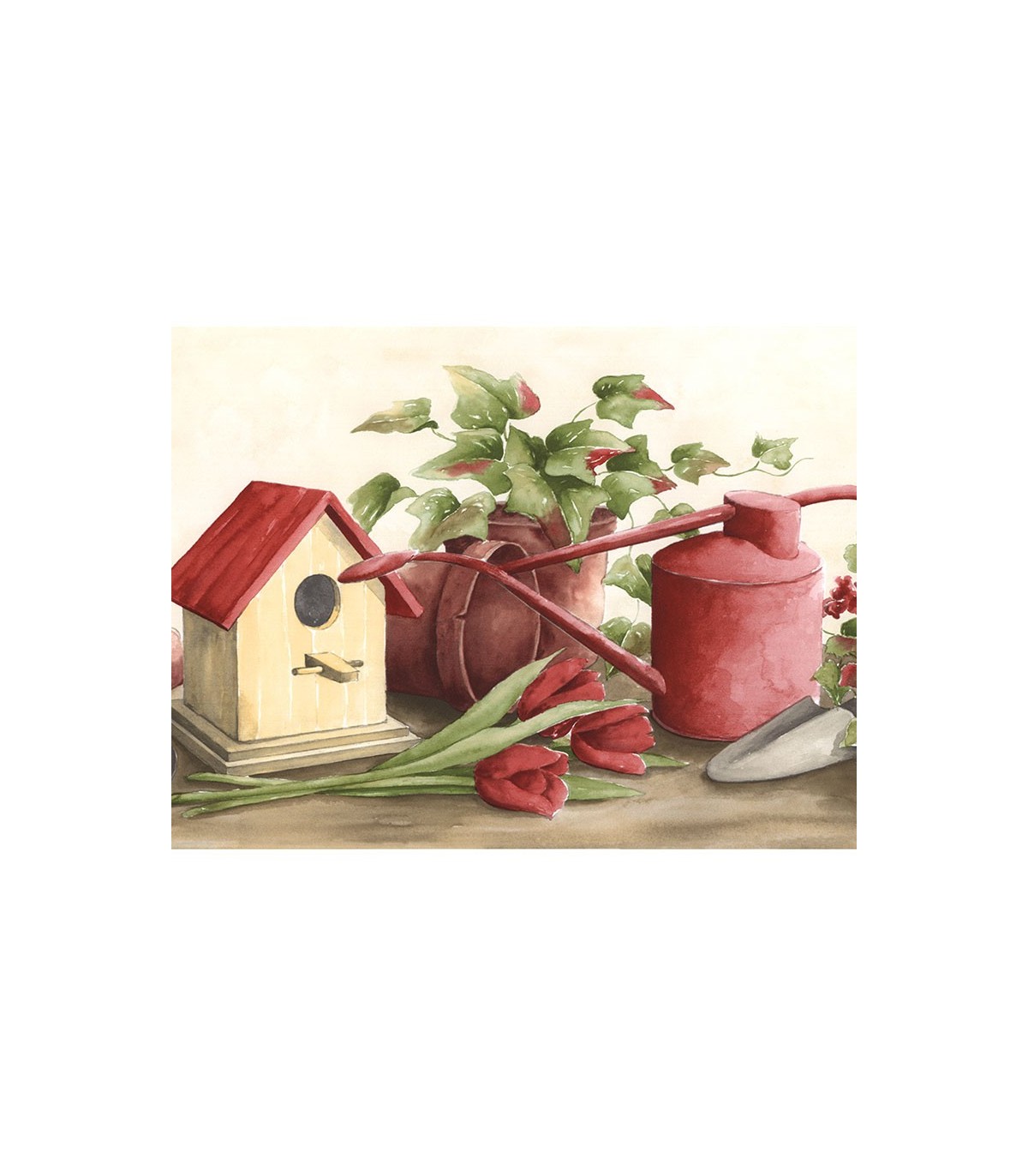 KK79370 - Birdhouse and Garden Tools Border Special, image size:1200x1372
