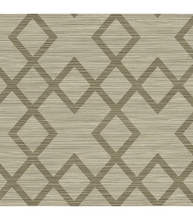 2765-BW40406 - GeoTex Wallpaper by Kenneth James-Vana Woven Diamond