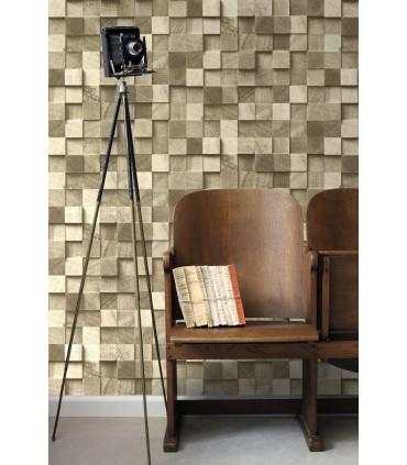 DD138529 -Origin Luxury Wallpaper by Estahome-Tevye Wood Geometric
