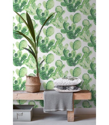DD138902 -Origin Luxury Wallpaper by Estahome-Mimi Green Cactus