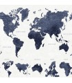 DD138972 -Origin Luxury Wallpaper by Estahome-Boq Blue World Map