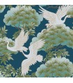 AF6592 - Tea Garden Wallpaper by Ronald Redding-Sprig and Heron