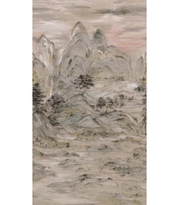 AF6597M - Tea Garden Wallpaper by Ronald Redding-Misty Mountain Mural