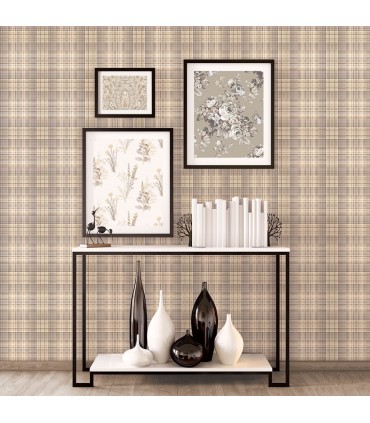 AF37721 - Flourish Wallpaper by Norwall-Plaid