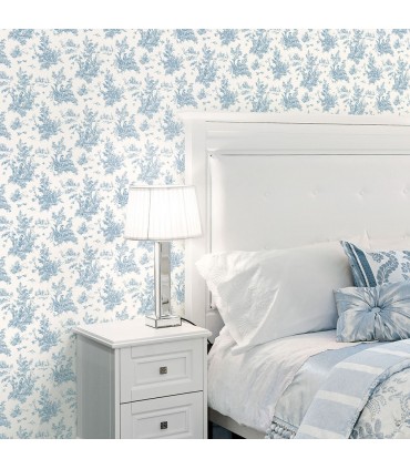 AB27656 - Flourish Wallpaper by Norwall-Victorian Toile