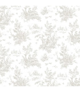 AF37704 - Flourish Wallpaper by Norwall-Victorian Toile