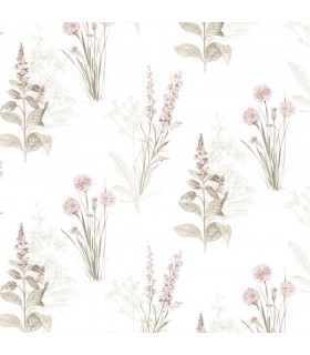AF37715 - Flourish Wallpaper by Norwall-Painterly Flowers