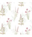 AB42442 - Flourish Wallpaper by Norwall-Painterly Flowers