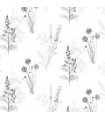AB42443 - Flourish Wallpaper by Norwall-Painterly Flowers