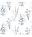 AF37716 - Flourish Wallpaper by Norwall-Painterly Flowers