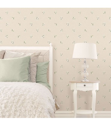 AF37748 - Flourish Wallpaper by Norwall-Floral Spot