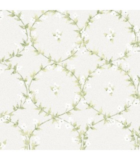 AF37746 - Flourish Wallpaper by Norwall-Floral Laurel