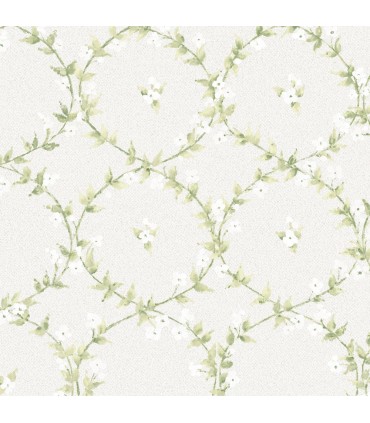 AF37746 - Flourish Wallpaper by Norwall-Floral Laurel