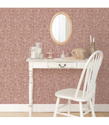 AF37727 - Flourish Wallpaper by Norwall-Paisley Print