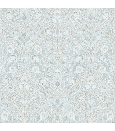 AF37728 - Flourish Wallpaper by Norwall-Paisley Print