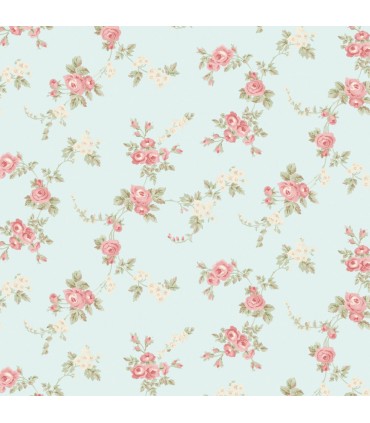 AB27659 - Flourish Wallpaper by Norwall-Chic Roses