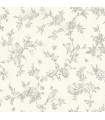 3119-02193 - Kindred Wallpaper by Chesapeake-French Nightingale Floral Scroll