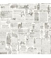 3119-13082 - Kindred Wallpaper by Chesapeake-Underwood Vintage Newspaper