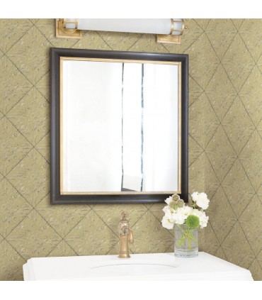 3119-13093 - Kindred Wallpaper by Chesapeake-Brandi Metallic Faux Tile