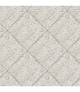 3119-13094 - Kindred Wallpaper by Chesapeake-Brandi Metallic Faux Tile
