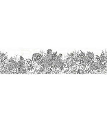 3119-13552B - Kindred Wallpaper by Chesapeake-Parton Chicken Border