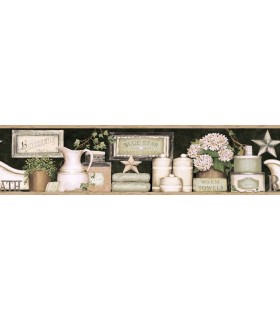 3119-63102B - Kindred Wallpaper by Chesapeake-Country Bath Rustic Border