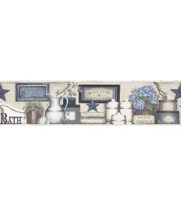 3119-63104B - Kindred Wallpaper by Chesapeake-Country Bath Rustic Border