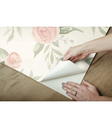 PSW1013RL - Magnolia Home by Joanna Gaines Peel and Stick Wallpaper-Watercolor Roses